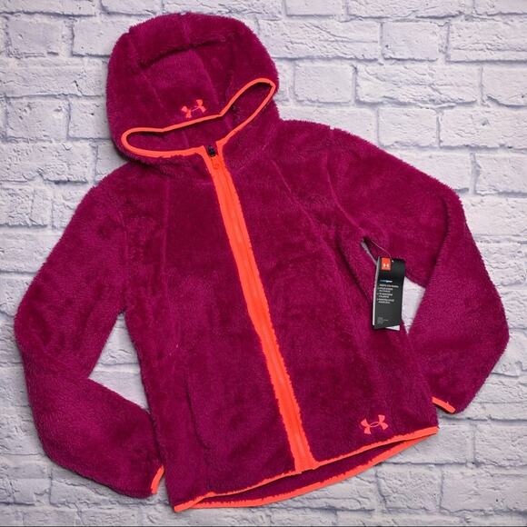 Under Armour Cozy Fleece Jacket in Fuchsia Pink - Picture 1 of 9